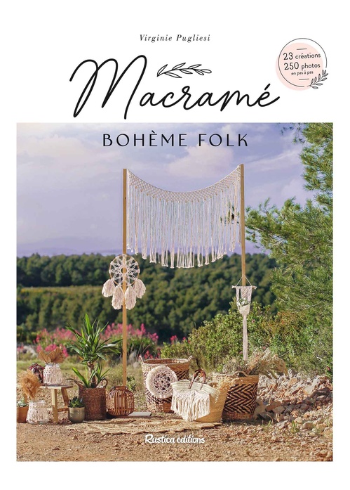 Couverture ebook de Macramé bohème folk, de Virginie Pugliesi