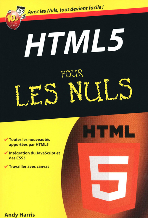 ebook cover of HTML 5 poche pour les nuls, by Andy Harris