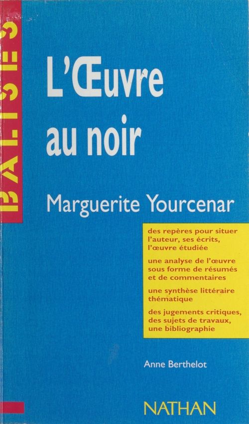 Couverture ebook de L'oeuvre au noir, de Anne Berthelot