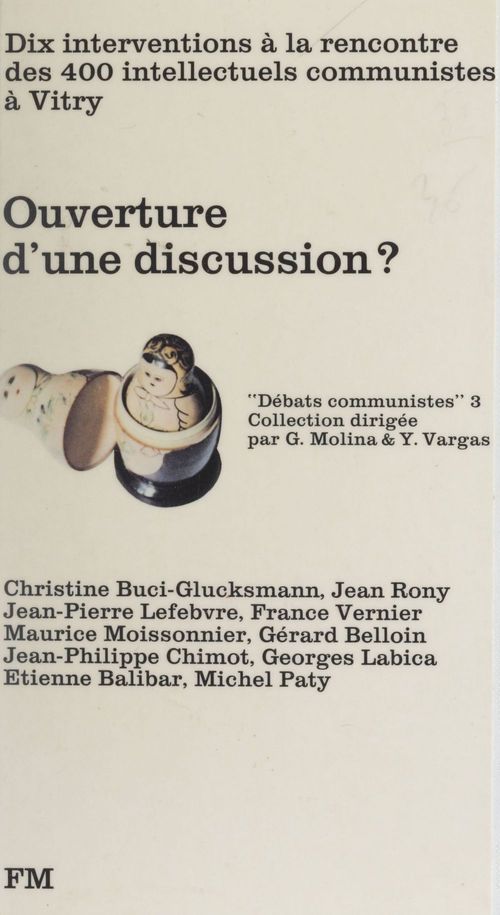 ebook cover of Ouverture d'une discussion ?, by Collectif