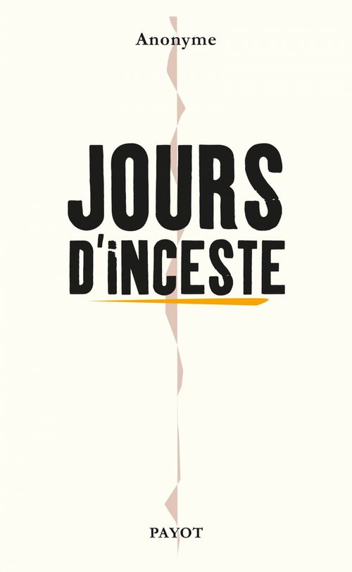 Couverture ebook de Jours d'inceste, de Anonyme
