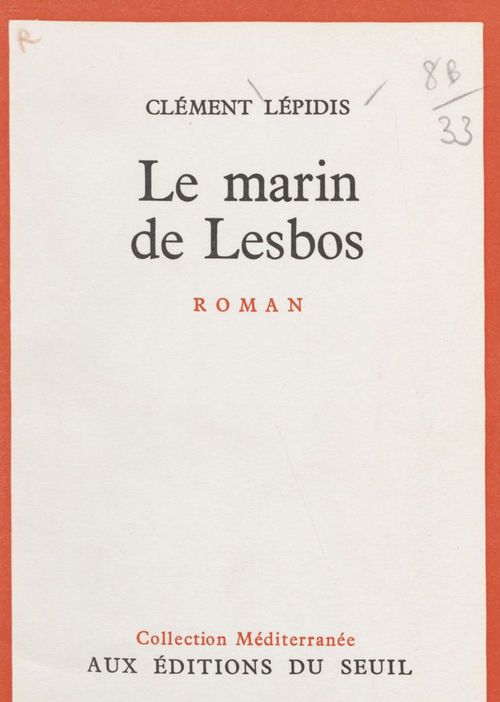Couverture ebook de Le marin de Lesbos, de Clément Lépidis