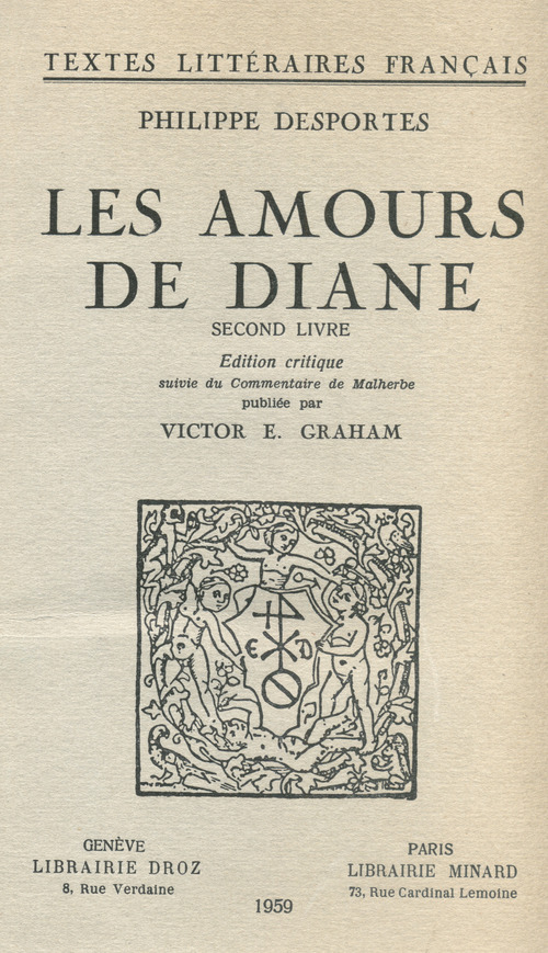 ebook cover of Les Amours de Diane, by Philippe Desportes