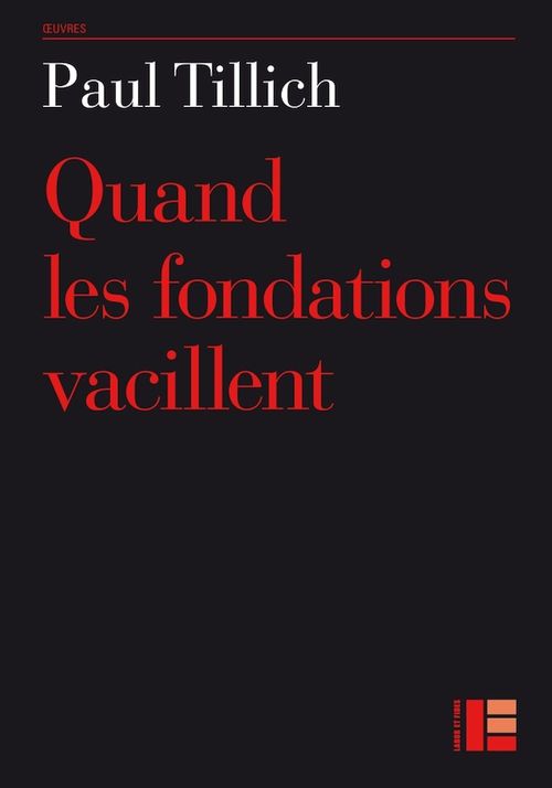 ebook cover of Quand les fondations vacillent, by Paul Tillich
