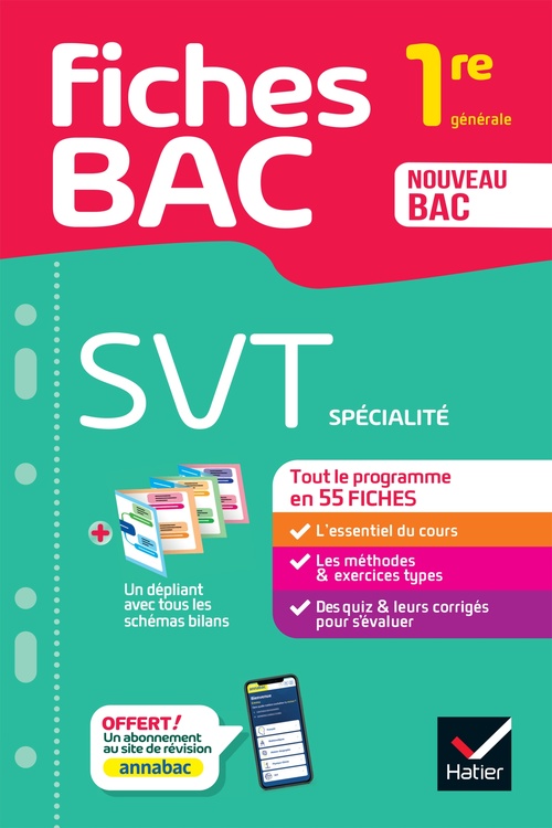 ebook cover of Fiches bac - SVT 1re générale (spécialité), by Nicolas Ducasse, Benjamin Forichon, Johanna Garcia, Bruno Vah, Hervé Mulard