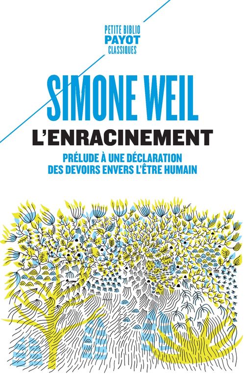 ebook cover of L'enracinement, by Simone Weil