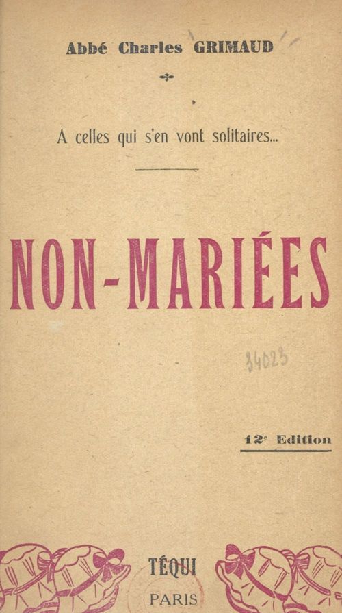 Couverture ebook de Non-mariées, de Charles Grimaud