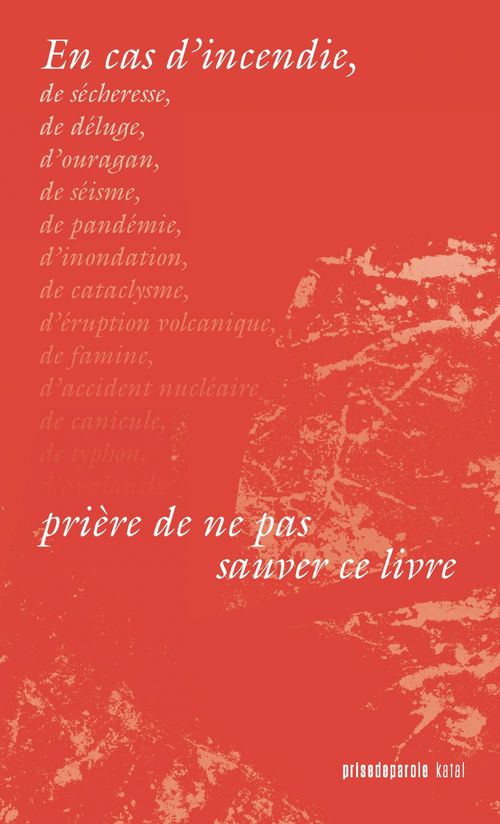 Couverture ebook de En cas d´incendie, prière de ne pas sauver ce livre, de Voyer-Leger Catherin