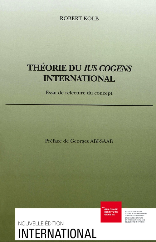 ebook cover of Théorie du ius cogens international, by Robert Kolb