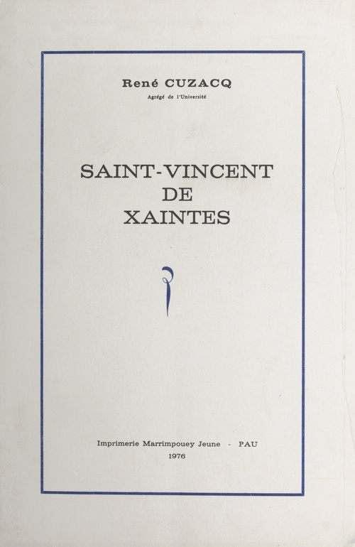 ebook cover of Saint-Vincent de Xaintes, by Rene Cuzacq