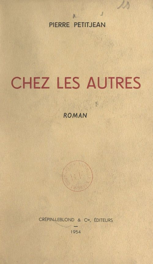 Couverture ebook de Chez les autres, de Pierre Petitjean