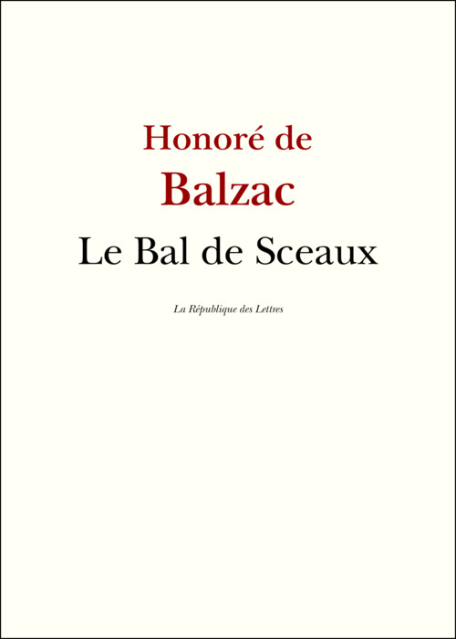 ebook cover of Le Bal de Sceaux, by Honoré de Balzac