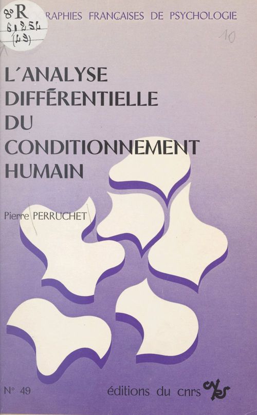 ebook cover of L'analyse différentielle du conditionnement humain, by Pierre Perruchet