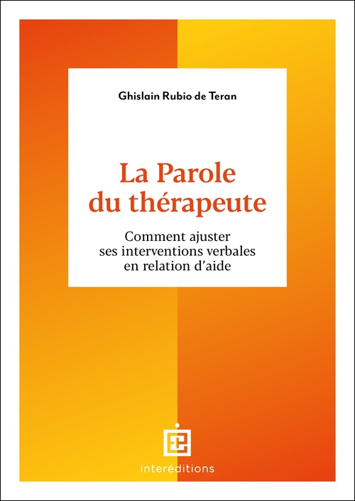 Couverture ebook de La Parole du thérapeute, de Ghislain Rubio de Teran