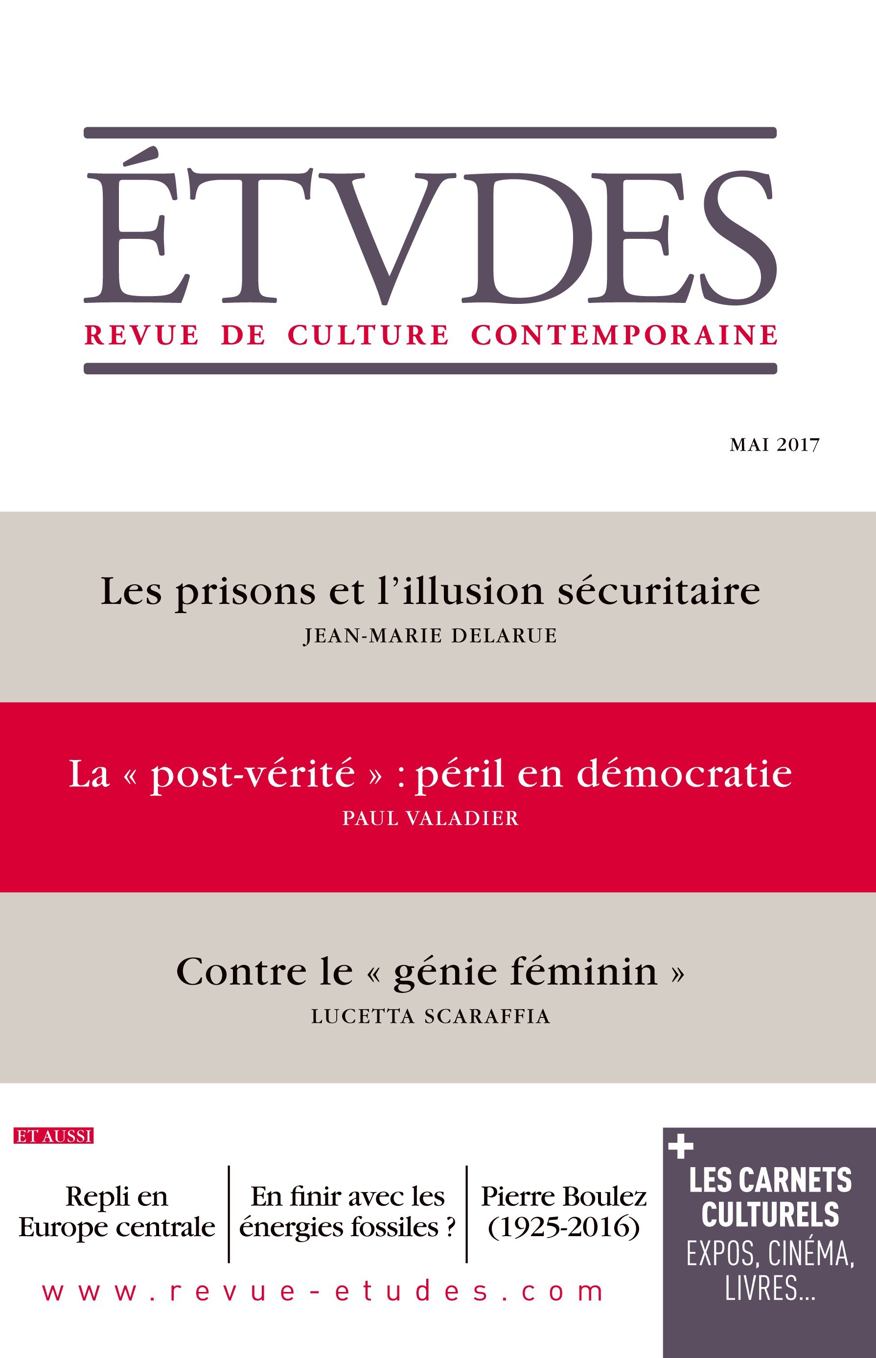 Couverture ebook de Etudes 4238 - La "post-vérité" : péril en démocratie, de Revue études