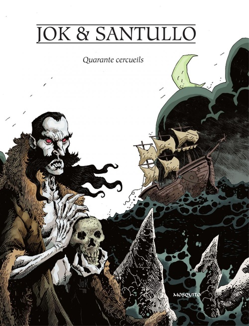 ebook cover of Quarante cercueils, by Jok, Rodolfo Santullo