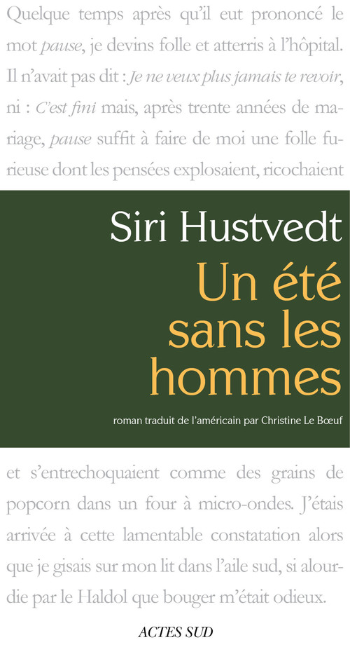 ebook cover of Un été sans les hommes, by Siri Hustvedt