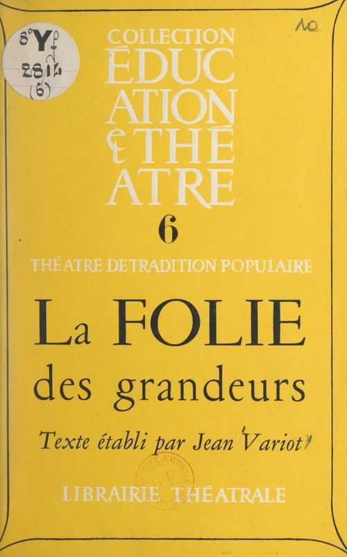 ebook cover of La folie des grandeurs, by Jean Variot
