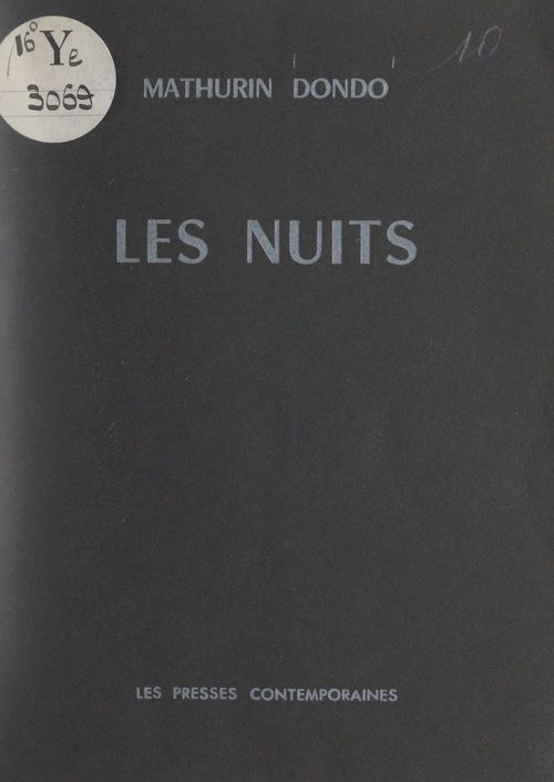 ebook cover of Les nuits, by Mathurin Dondo