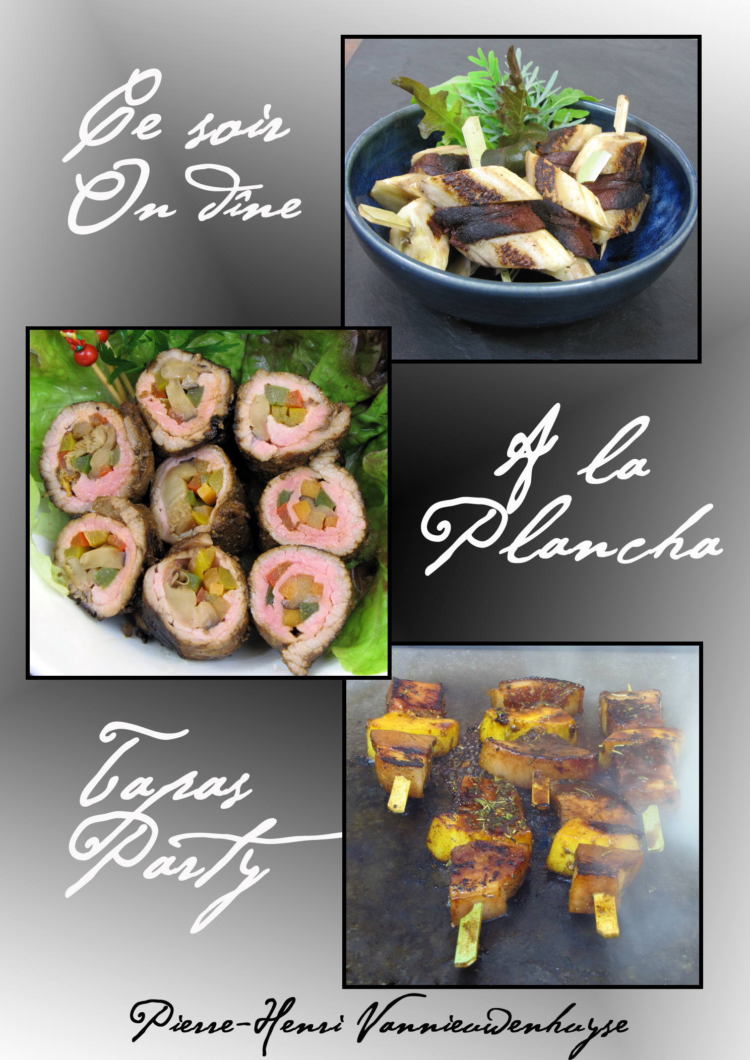 Couverture ebook de Ce soir on dine à la plancha : Tapas party, de Pierre-henri Vannieuwenhuyse