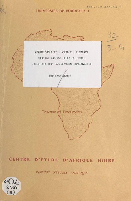 Couverture ebook de Arabie saoudite - Afrique, de Rene Otayek