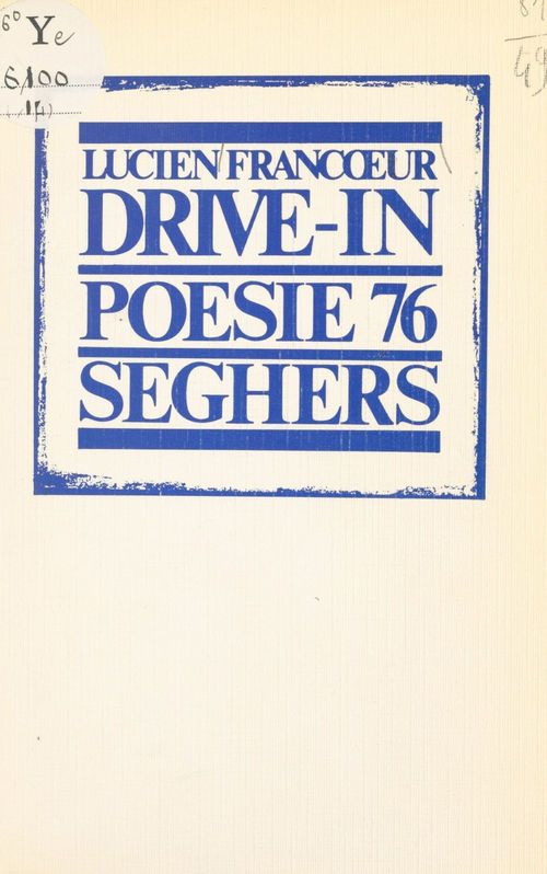 Couverture ebook de Drive-in, de Lucien Francoeur