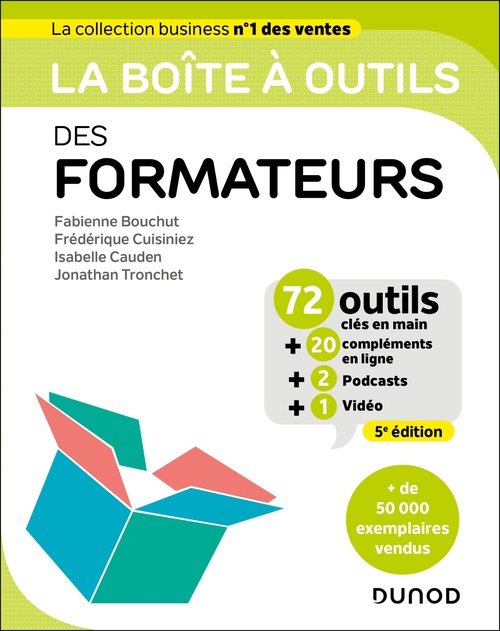 ebook cover of La boîte à outils des formateurs - 5e éd., by Fabienne Bouchut, Isabelle Cauden, Frédérique Cuisiniez, Jonathan Tronchet