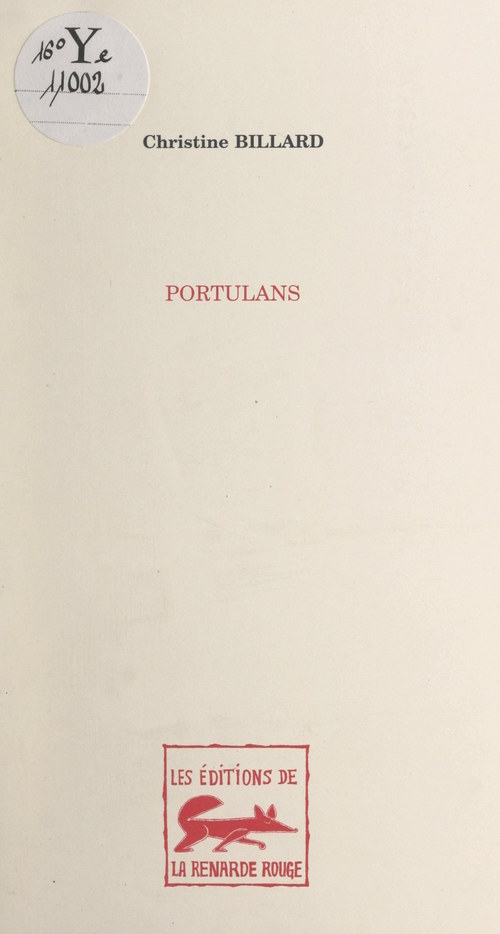 ebook cover of Portulans, by Christine Billard
