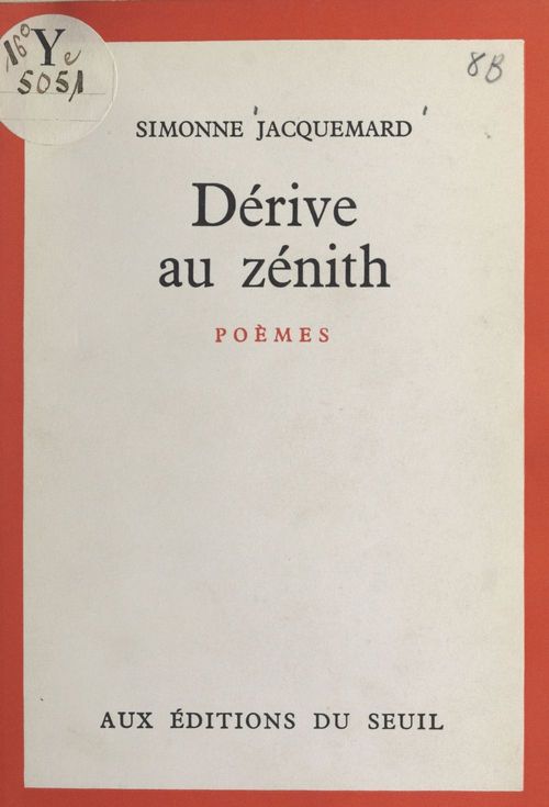 ebook cover of Dérive au zénith, by Simonne Jacquemard