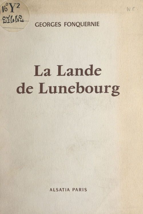 ebook cover of La lande de Lunebourg, by Georges Fonquernie