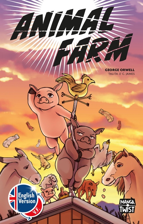 Couverture ebook de Animal Farm, de Christopher James, George Orwell, Talita