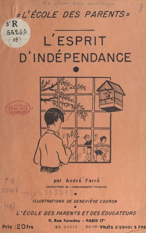 Couverture ebook de L'esprit d'indépendance, de Andre Ferre