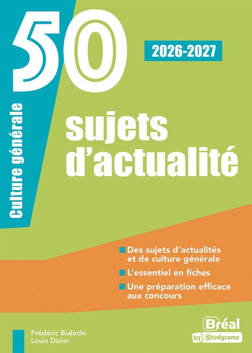ebook cover of 50 sujets d'actualité - 2026-2027, by Frédéric Bialecki, Louis Dizier
