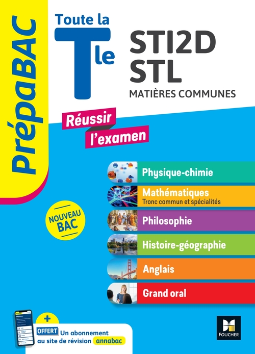 ebook cover of PREPABAC - Toute la terminale STI2D/STL - Contrôle continu et épreuves finales - Révision 2026, by Audrey Bebert-Mion, Annie Goulvent, Frédérique Le Graverend, Renaud Burrowes, Bernard Verlant