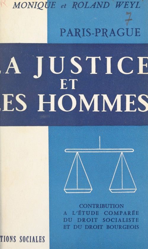 Couverture ebook de Paris-Prague, la justice et les hommes, de Monique Weyl, Roland Weyl