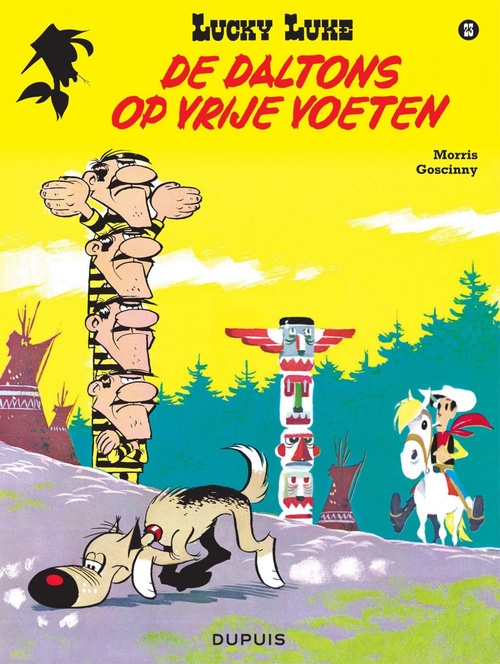 Couverture ebook de De Daltons op vrije voeten, de Goscinny