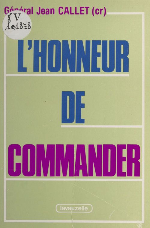 Couverture ebook de L'honneur de commander, de