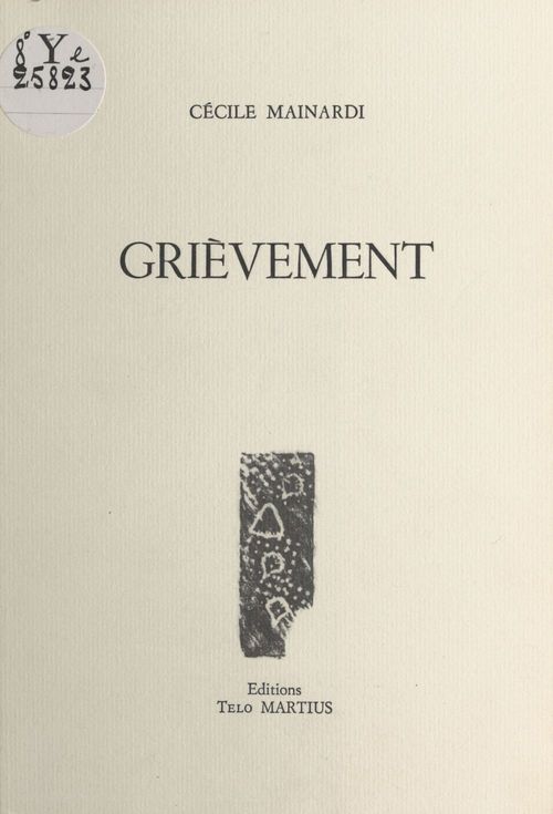 ebook cover of Grièvement, by Cecile Mainardi