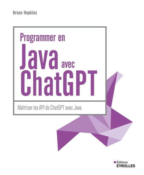 Couverture ebook de Programmer en java avec ChatGPT, de Bruce  Hopkins