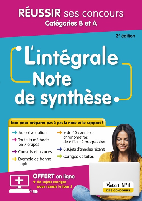 Couverture ebook de L'intégrale Note de synthèse - Réussir ses concours - Catégories B et A, de Olivier Bellégo