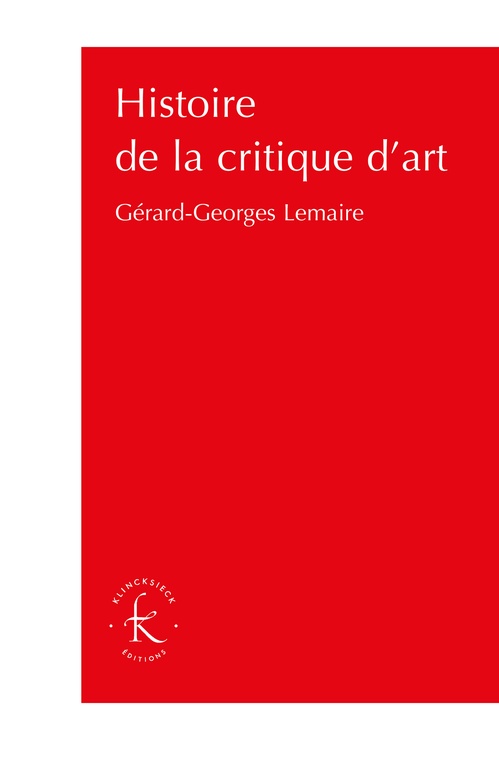 Couverture ebook de Histoire de la critique d´art, de Lemaire Gerard-Georg