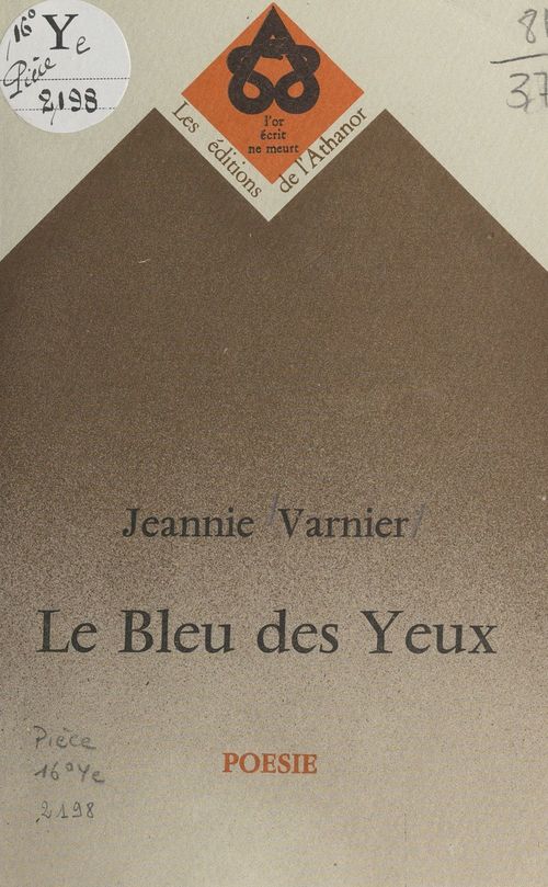 ebook cover of Le bleu des yeux, by Jeannie Varnier