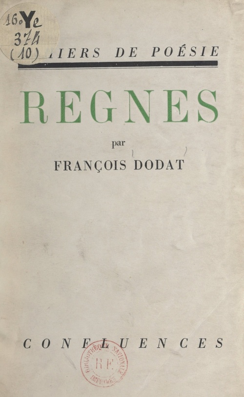 ebook cover of Règnes, by Francois Dodat