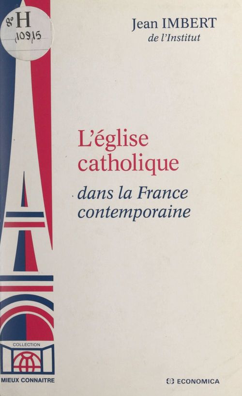Couverture ebook de L'église catholique dans la France contemporaine, de Jean Imbert