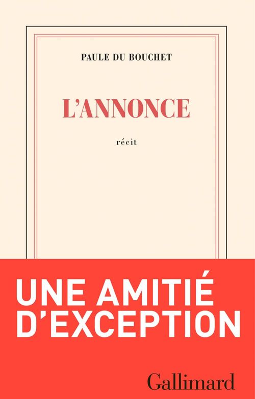 Couverture ebook de L'annonce, de Paule Du Bouchet