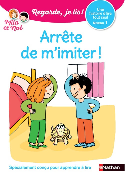 Couverture ebook de Regarde je lis ! Une histoire à lire tout seul - Arrête de m'imiter niv 1, de Eric Battut