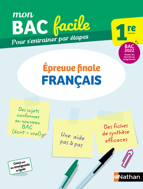ebook cover of Français 1re - Mon BAC facile - Epreuve finale - Enseignement commun Première - Préparation à l'épreuve du Bac 2022 - EPUB, by Marie Aillet, Emilie Dhérin