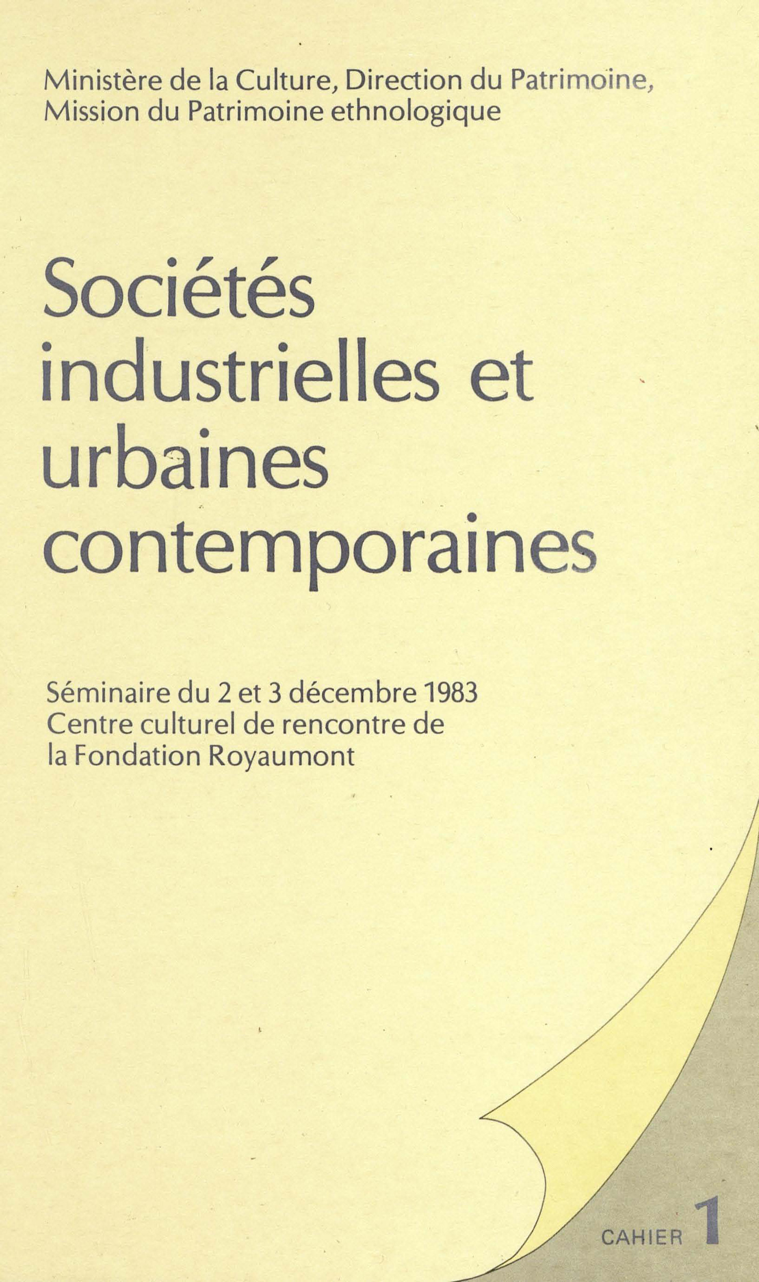 Couverture ebook de Sociétés industrielles et urbaines contemporaines, de Gérard Althabe, Michel Burnier, Jean Camy, Roger Cornu, Bernard Ganne, Élisabeth Fleury, Jean-Claude Garnier, François G