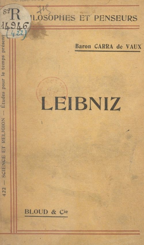 Couverture ebook de Leibniz, de Bernard Carra De Vaux