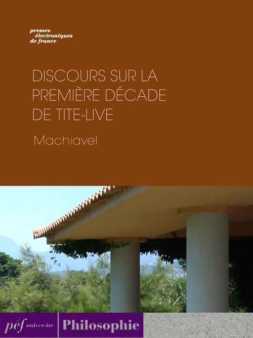 Couverture ebook de Discours sur la première décade de Tite-Live, de Machiavel